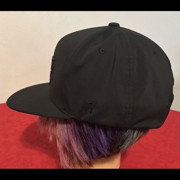 get Your Hooey BullFighters Only Sewn Flat Brim Snapback Black Cap Trucker Hat - Picture 3 of 7